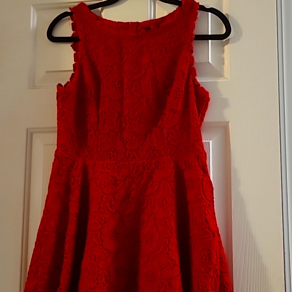 Women's red lace dress sz 13